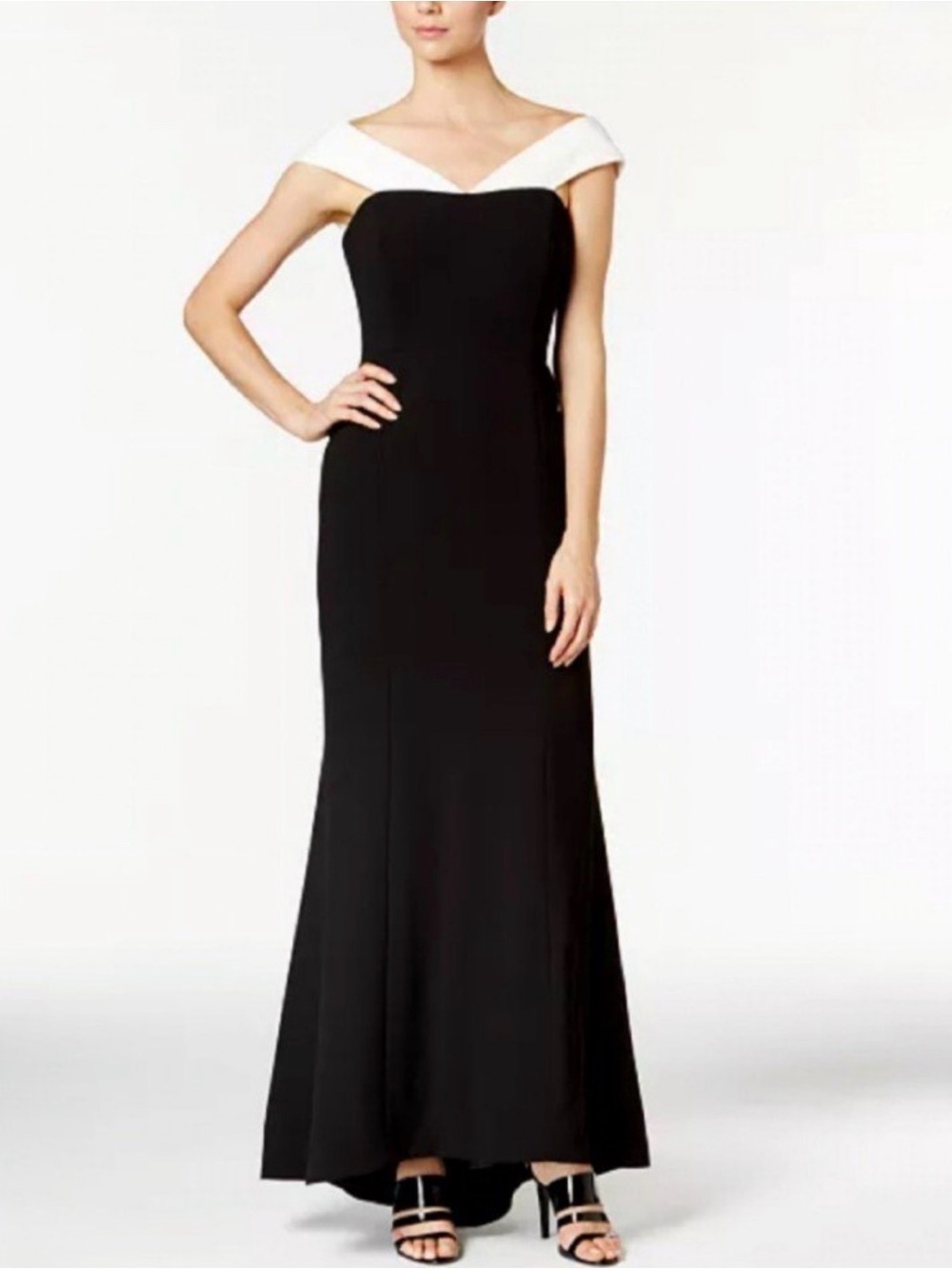 Calvin Klein Black Off Shoulder Short Sleeve Dress 2